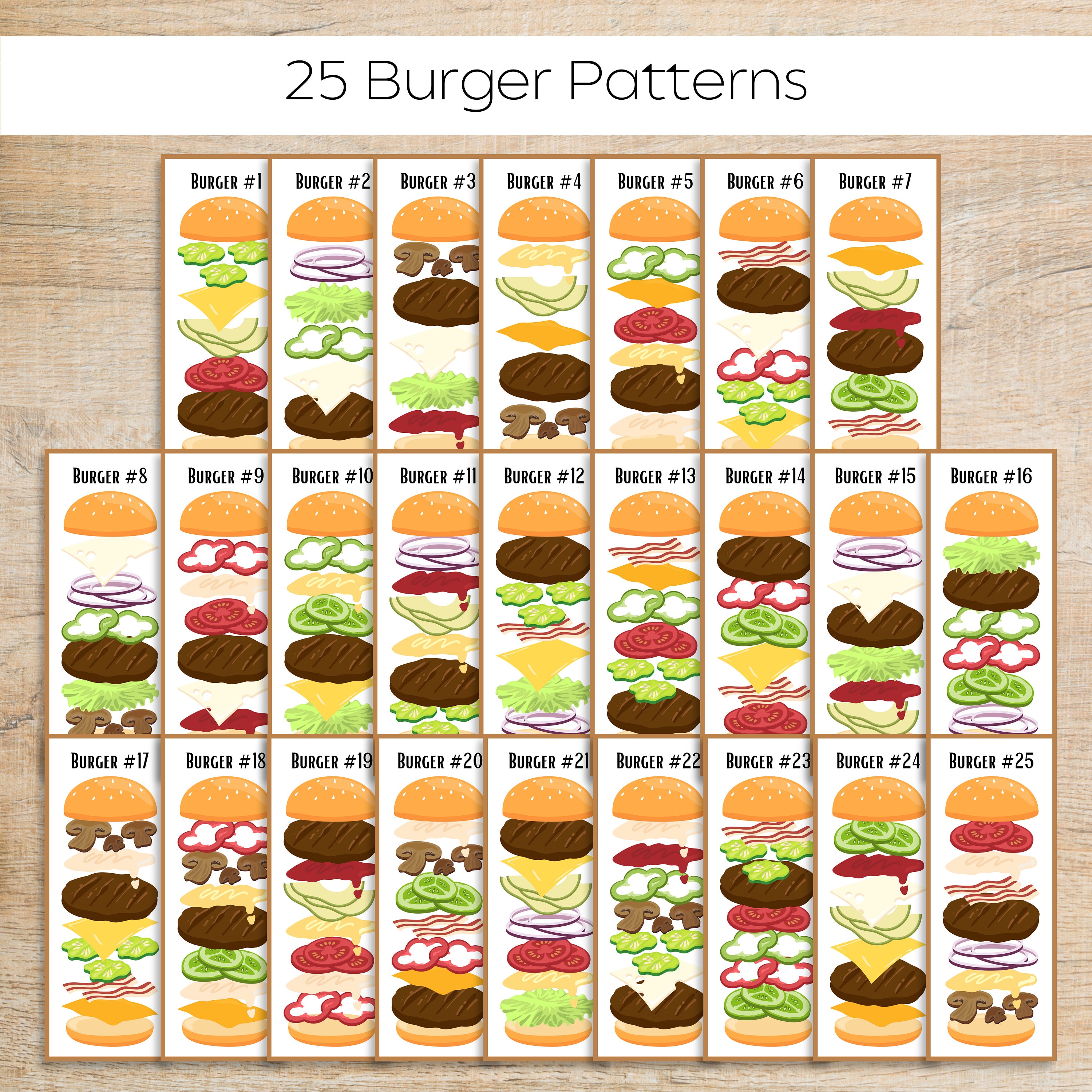 Build a Burger Dramatic Play Homeschool Printable Pretend Play Build a ...
