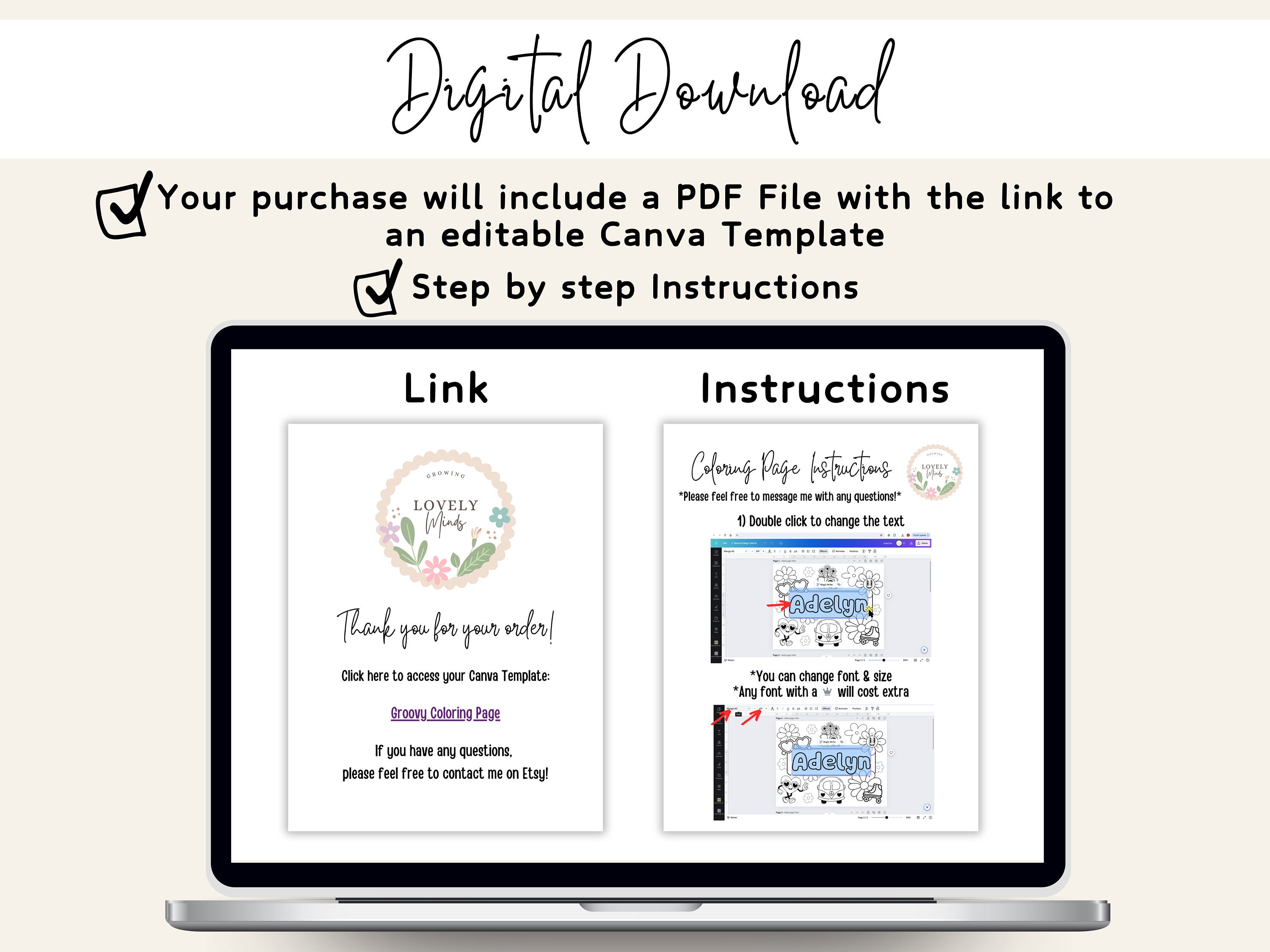 Custom name coloring page printable personalized coloring page