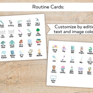 Routine Chart Printable - Kids Flip Routine Chart Editable Template ...