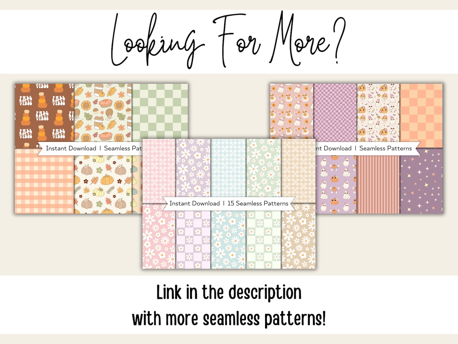 Daisy Seamless Pattern Digital Paper - Pastel Floral Designs (digital ...