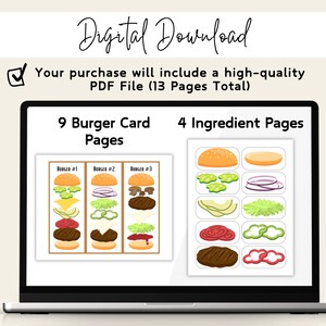 Build a Burger Dramatic Play Homeschool Printable Pretend Play Build a ...