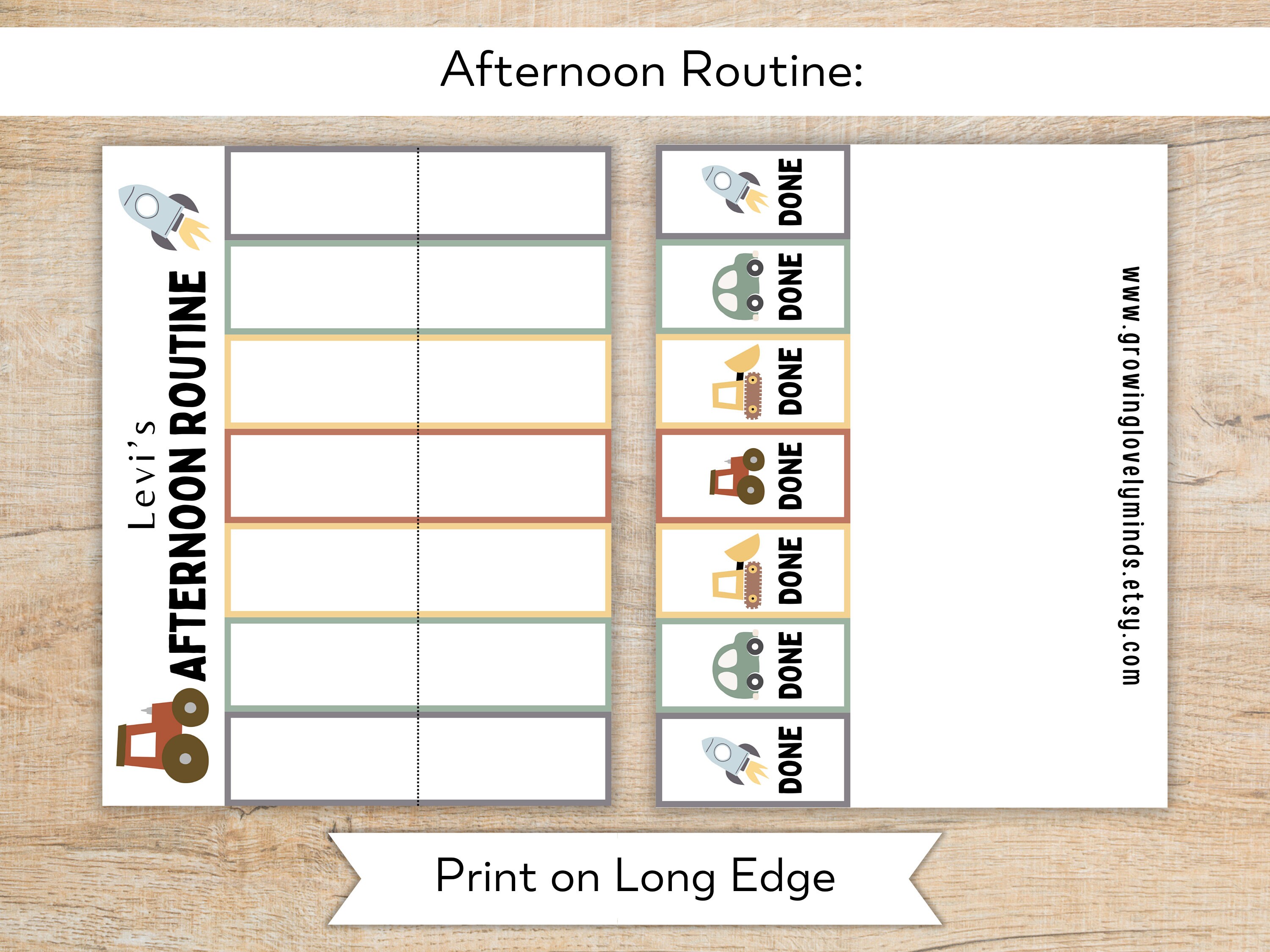 Editable Kid Routine Kids Routine Chart Printable – Editable Visual Schedule (digital ...