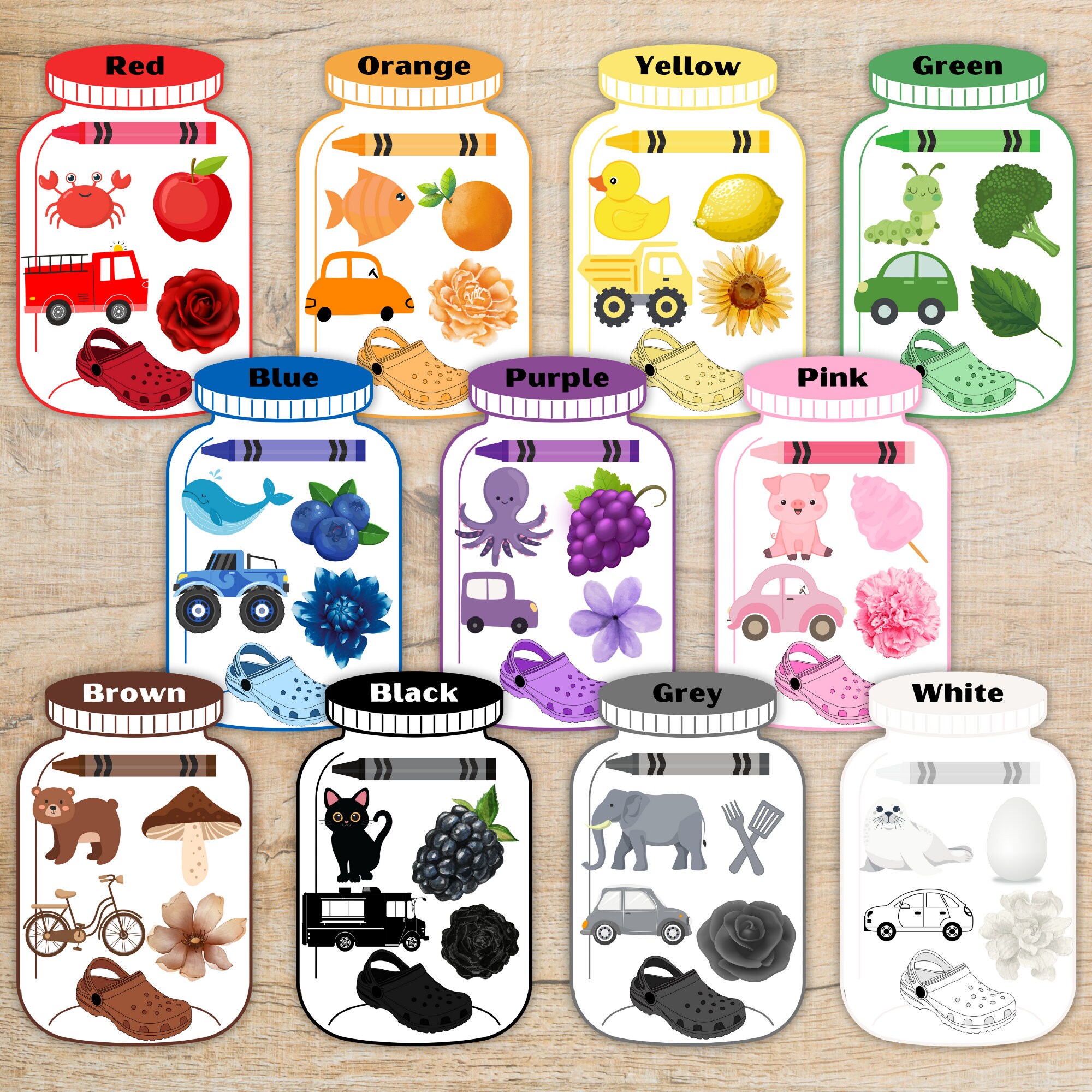Color Matching Activity for Kids Homeschool Color Sorting Printable