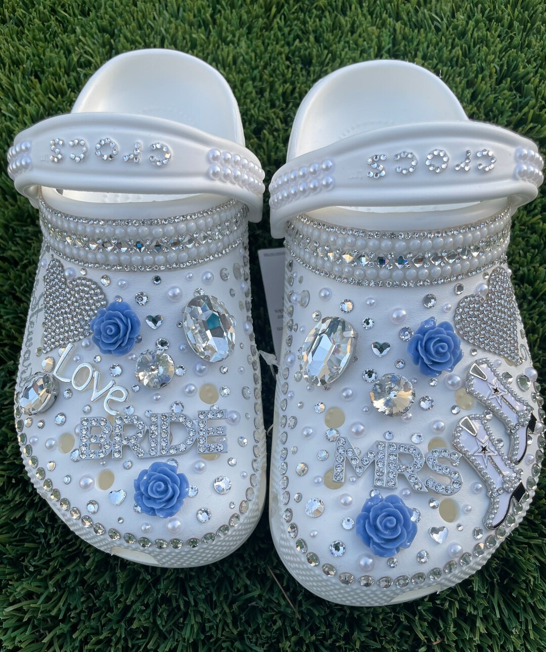 Custom Crocs Bridal Crocs Wedding Swarovski Bling Bridal Etsy