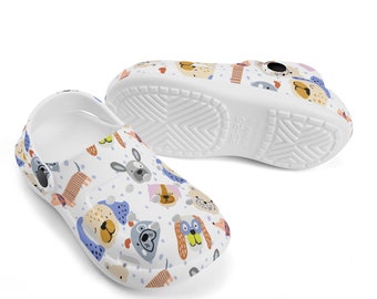 Comfy and Stylish Dog lover  styled Clogs for Kids - Perfect for Outdoor Adventures, Casual Sandal Slip on Shoes for children