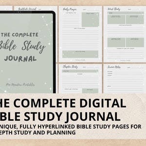 The Complete Digital Bible Study Journal | Sermon Notes Bible Study Planner Prayer Journal Devotional Journal Scripture Journal | TheStars