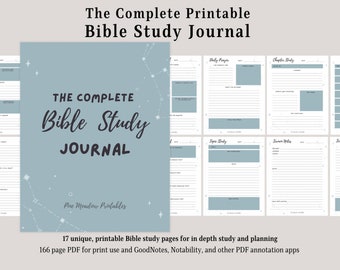 Druckbare Bibel Studien Journal | Predigt Notizen, Gebet Journaling, Schrift (PDF)