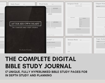 Digital Men's Bible Study Journal | Sermon Notes, Prayer Journaling (Digital Download)