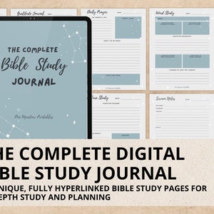 The Complete Digital Bible Study Journal | Sermon Notes Bible Study Planner Prayer Journal Devotional Journal Scripture Journal | TheStars