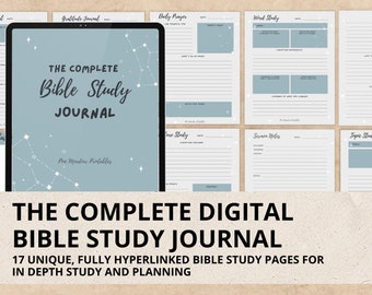 Digital Bible Study Journal | Sermon Notes, Prayer Journaling, Scripture (PDF)