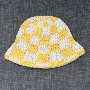 Bucket Hat Yellow and White (For Charity)