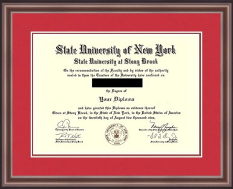 Stony Brook University Diploma Frame Etsy