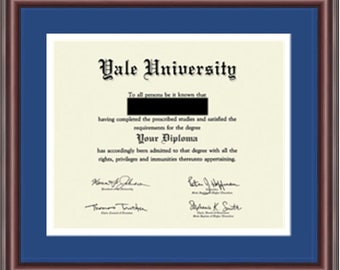 Yale University Diploma Frame - Etsy