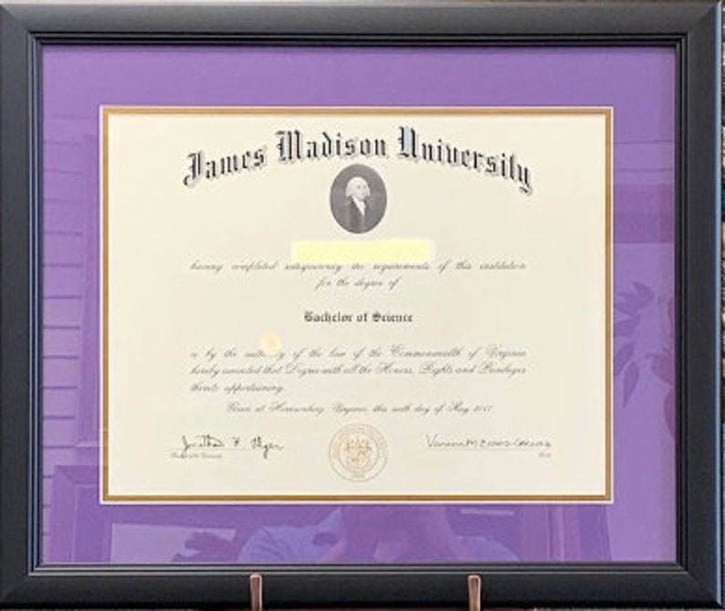 What Colleges Accept James Madison High School Diploma James Madison Diploma Frame - Etsy