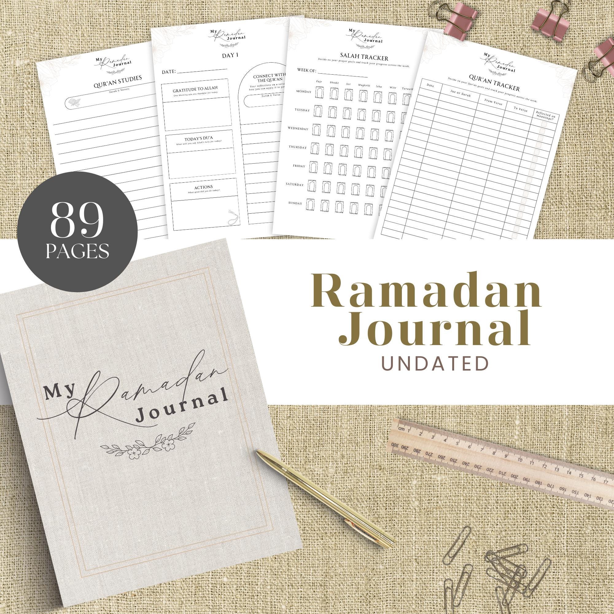 Ramadan Quran Journal, Printable Islamic Planner, Prayer Fasting ...