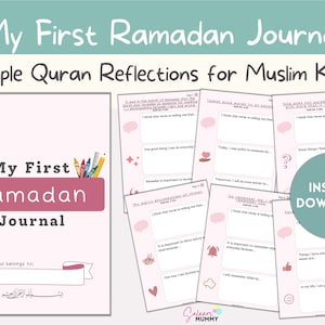 My First Ramadan Journal for Kids | Islamic Journal for Little Ones | Quran Reflections for Muslim Children | Islam Study | Quran Challenge