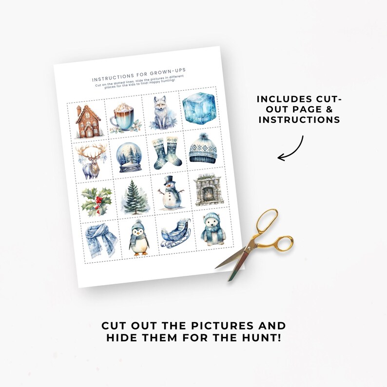 Winter Scavenger Hunt Printable for Kids, Fun Indoor & Outdoor Activity ...