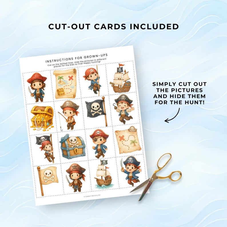 Pirate Scavenger Hunt Game for Kids, Printable Indoor Treasure Hunt ...