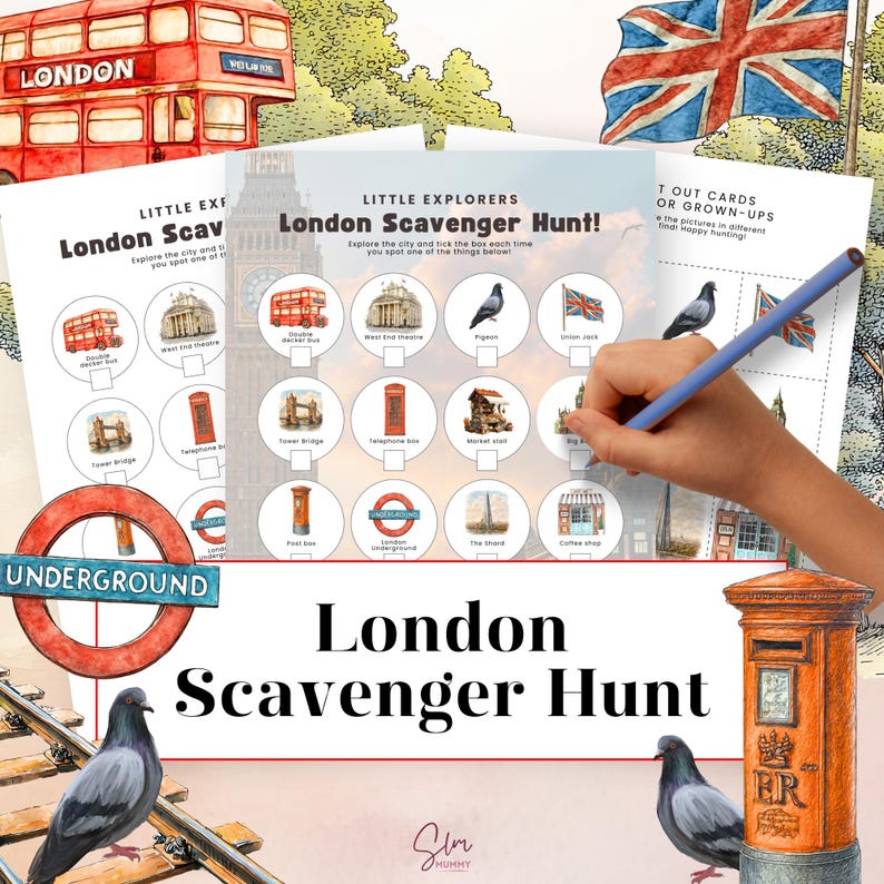 London Scavenger Hunt Printable I Spy Travel Game For Kids Vacation London Scavenger Hunt Printable I Spy Travel Game For Kids Vacation