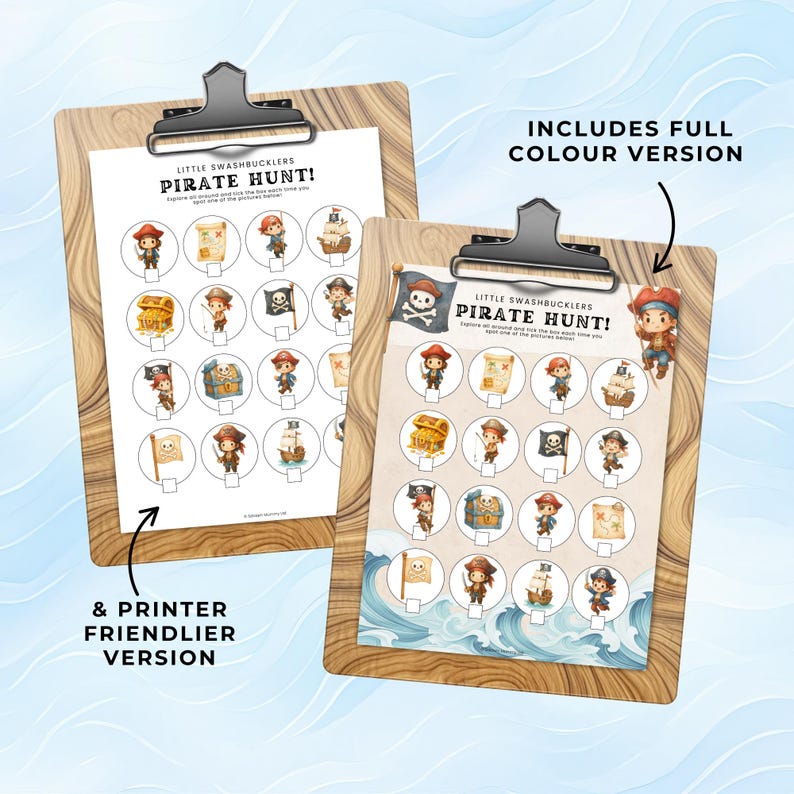 Pirate Scavenger Hunt Game for Kids, Printable Indoor Treasure Hunt ...