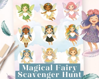 Fairy Scavenger Hunt Printable Game, Enchanted Birthday Party Activity ...