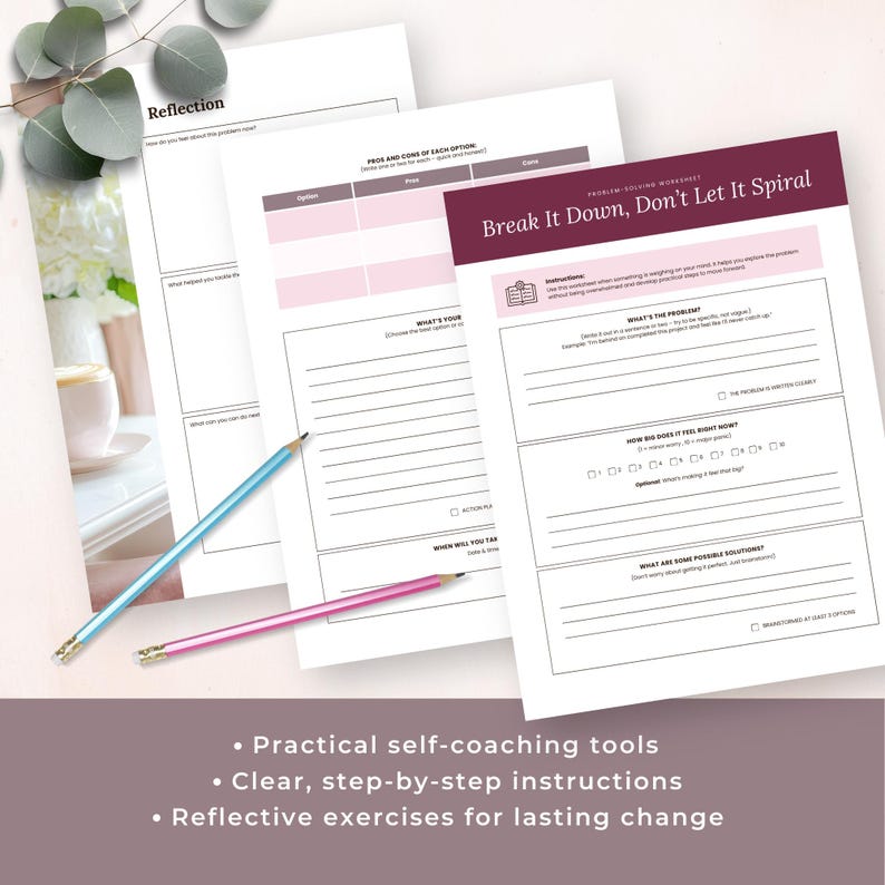 Problem Solving Activities for Teens, Reflective Worksheets for ...