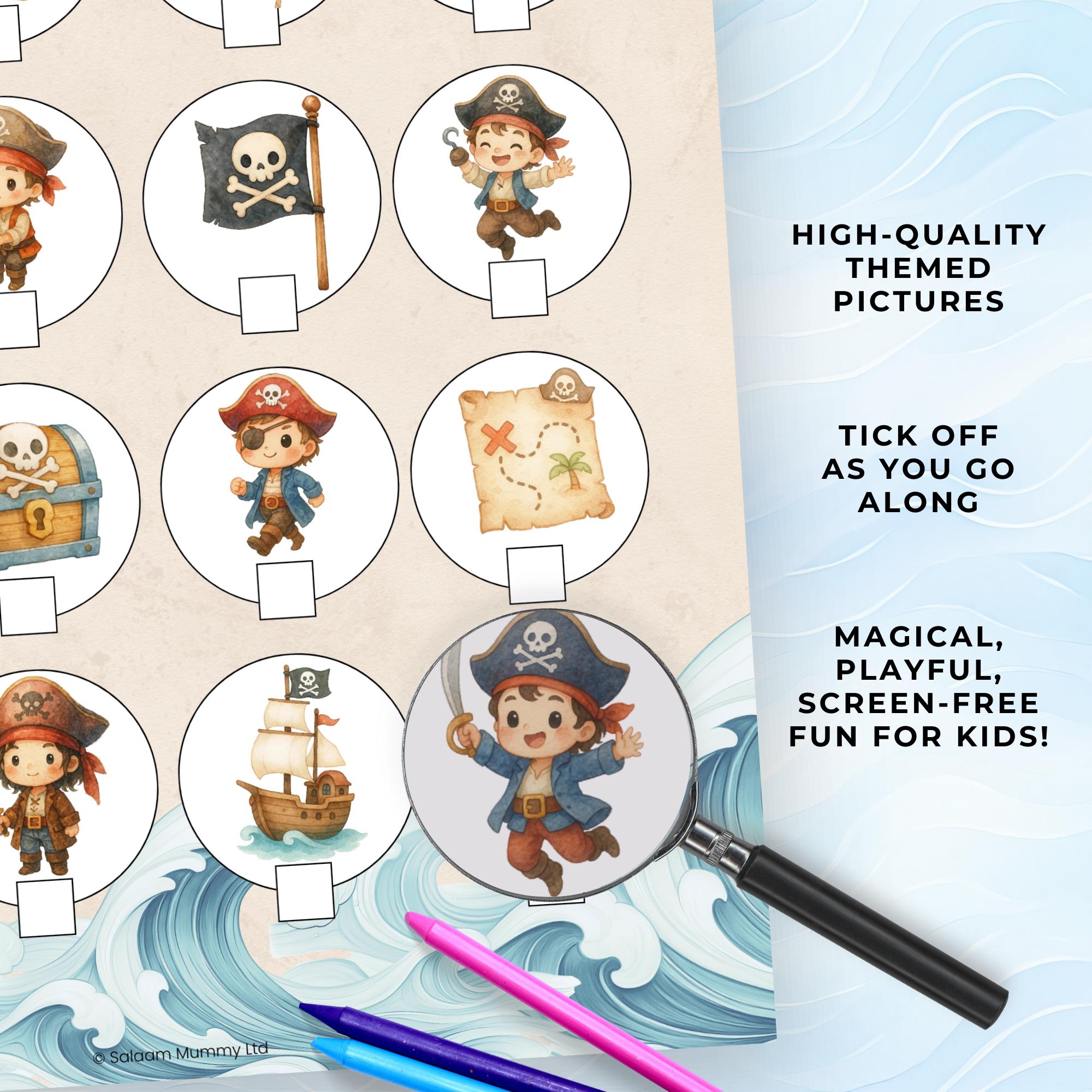 Pirate Scavenger Hunt Game for Kids, Printable Indoor Treasure Hunt ...