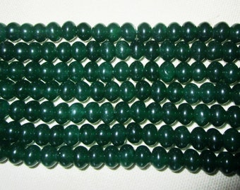 4x6/5x8MM Light Green Jade  Abacus Shape Gemstone Loose Beads 15'' 