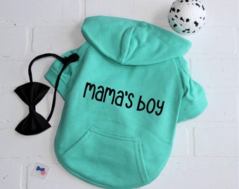 Dog Shirt For Dog Mamas Boy Dog Sweatshirt Warm Pet Hoodie for Puppy Clothes for Small Dog Tshirt for Cat Sweater for Large Dog Teal Shirt