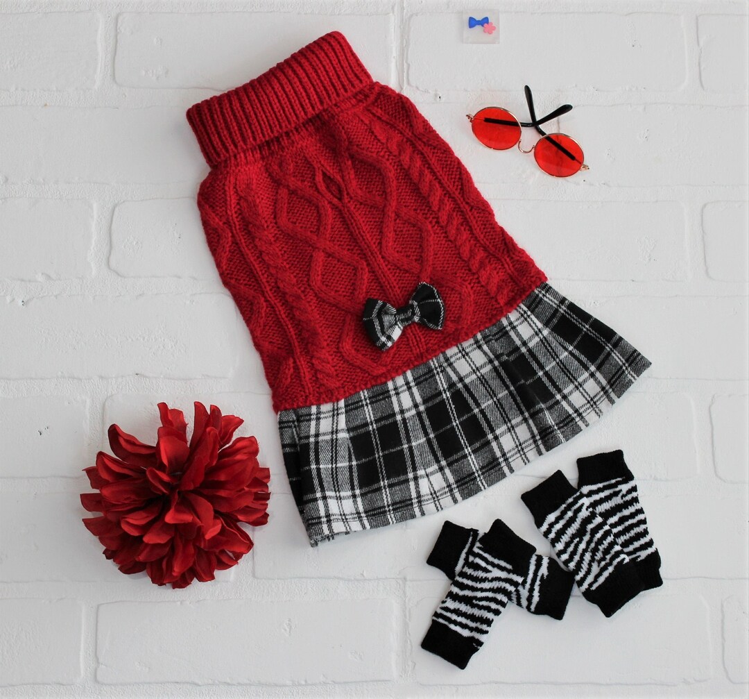 Christmas Sweater Dress for Dog Holiday Sweater Seasonal Etsy