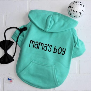 Chemise pour chien pour chien Maman garçon Sweat-shirt chaud pour chien à capuche pour chiot Vêtements pour petit chien Tshirt pour chat Pull pour grand chien Chemise bleu sarcelle