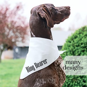 Wedding Accessory for Dog Bandana Minimalist Design Black White Engagement Gift for Dog Mom Custom Ceremony Decor for Reception Idea