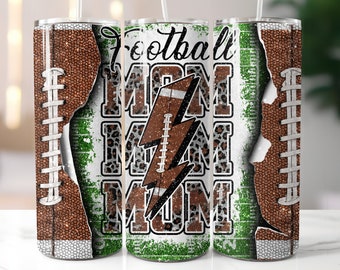 NOT A DIGITAL- Football Mom Ready To Press SUBLIMATION Transfer, 20 oz, Skinny Tumbler