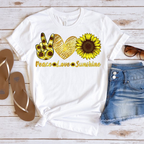 Ready To Press - Peace Love Sunshine Sunflower SUBLIMATION TRANSFER