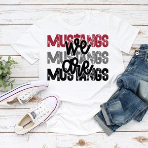 Ready To Press - We are Mustangs Mascot SUBLIMATION TRANSFER