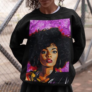 Women Sweatshirt / Black Girl Top /Black Girlfriends / African woman wear/ Afrocentric Crewneck/ Crewneck Sweatshirt/ Womens Gymwear