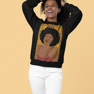 Women Sweatshirt / Black Girl Top /Black Girlfriends / African woman wear/ Afrocentric Crewneck/ Crewneck Sweatshirt/ Womens Gymwear