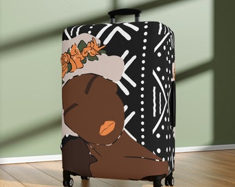 Black Woman Travel, Luggage Protector, Black Girl Travel, Suitcase Protector Travel  Suit Case, Travel Accessories