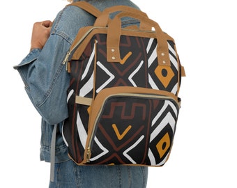 MudCloth Pattern Diaper Bag/Ankara Print Backpack/ Ankara Texture/Diaper Bags/Diaper Bag Backpacks/Baby Gifts/Unisex Baby Shower Gift