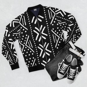 African Print Bomber Jacket/ Ankara Bomber Jacket/ Casual Jacket/ Cool Bomber Jacket/ Tribal Print Bomber Jacket/ Mudcloth Print Jacket