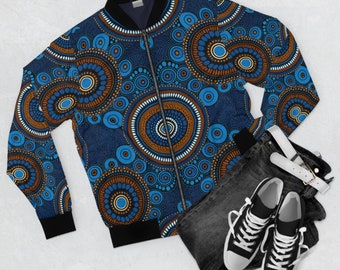 Chaqueta bomber con estampado africano/Chaqueta bomber Ankara/Chaqueta informal/Chaqueta bomber moderna/Chaqueta bomber con estampado tribal/Chaqueta con estampado Mudcloth