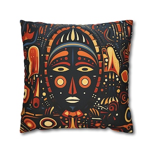 African Tribal Culture Pillow , Ankara Print Cushion, African Print Pillow , Afrocentric Home Decor, Ankara Beddings