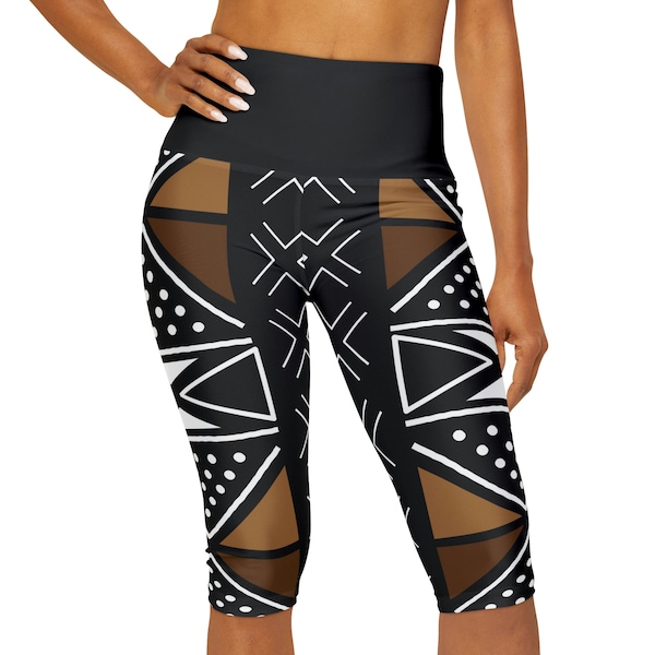 Afrikaanse Yoga Broek, Ankara Work out Broek voor Vrouwen, Yoga Capri Leggings, Yoga Kleding, Afrikaanse Panty's, Funky Panty's, Afrikaanse Leggings