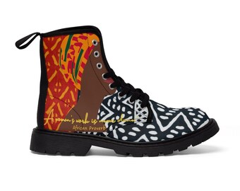 African Print Boots - Etsy