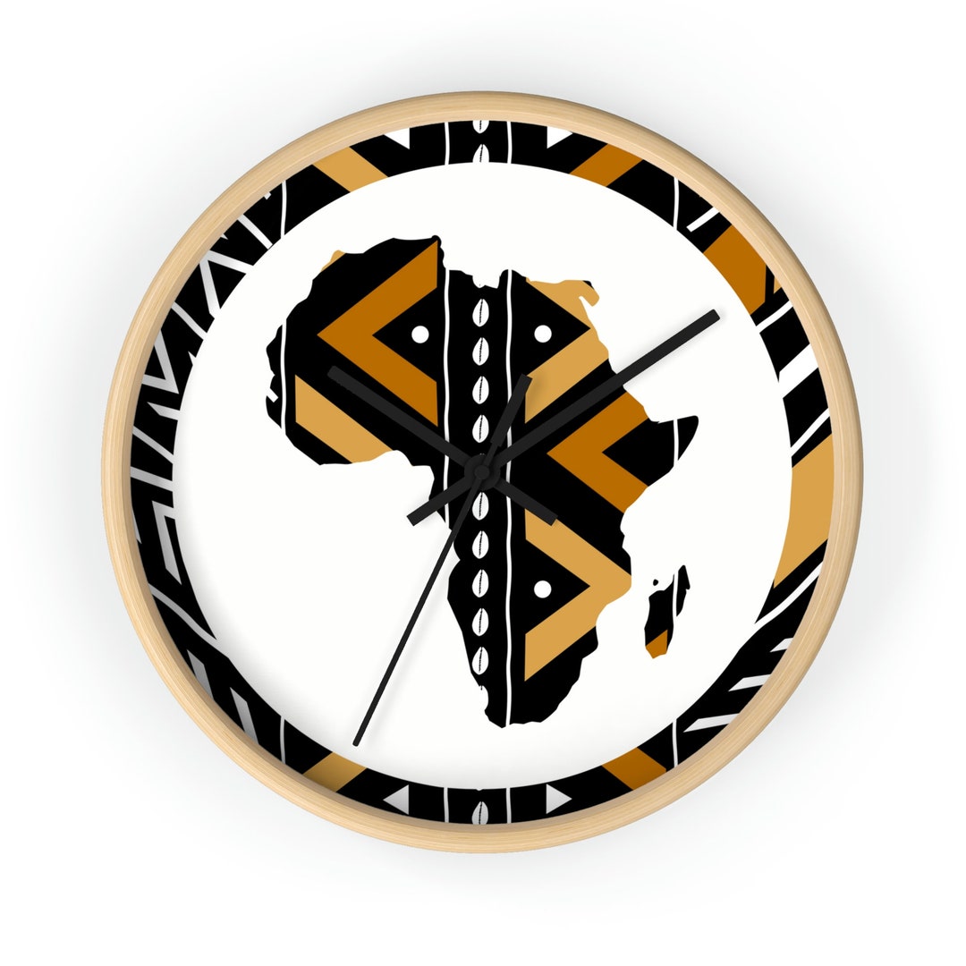African Wall Clock Decor/ Afrocentric Gift Clock/ African Wall Clock ...