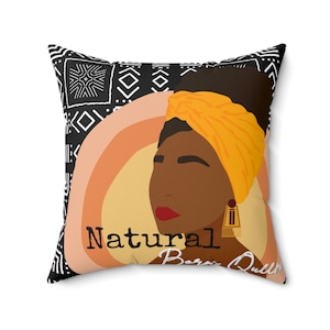 African Tribal Culture Pillow , Ankara Print Cushion, African Print Pillow , Afrocentric Home Decor,  melanin art decor, black woman home