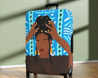 Black Woman Travel, Luggage Protector, Black Girl Travel, Suitcase Protector Travel  Suit Case, Travel Accessories