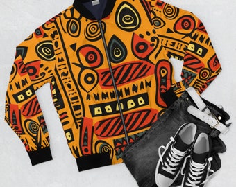 African Print Bomber Jacket/ Ankara Bomber Jacket/ Casual Jacket/ Cool Bomber Jacket/ Tribal Print Bomber Jacket/ Mudcloth Print Jacket