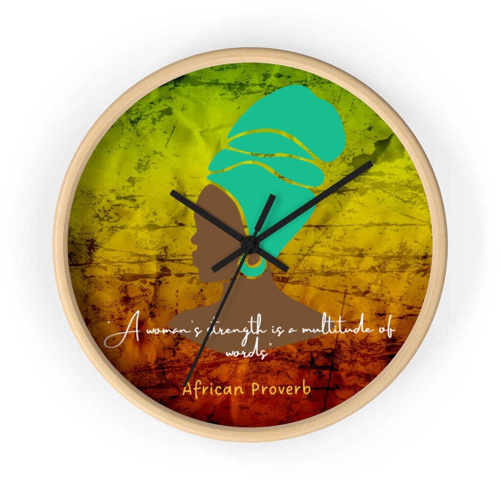 African Wall Clock Decor/ Afrocentric Gift Clock/ African Wall Clock ...