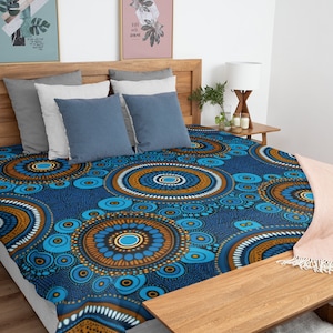 King, Queen African Microfiber Duvet Cover, Ankara Bedding, Ankara Blanket, Abstract Print Blanket, African Home Decor, African Bed Spread